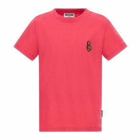 Durable Colorfast Finish DoubleLayeredCollar Moschino Kids Teddy Bear T-shirt