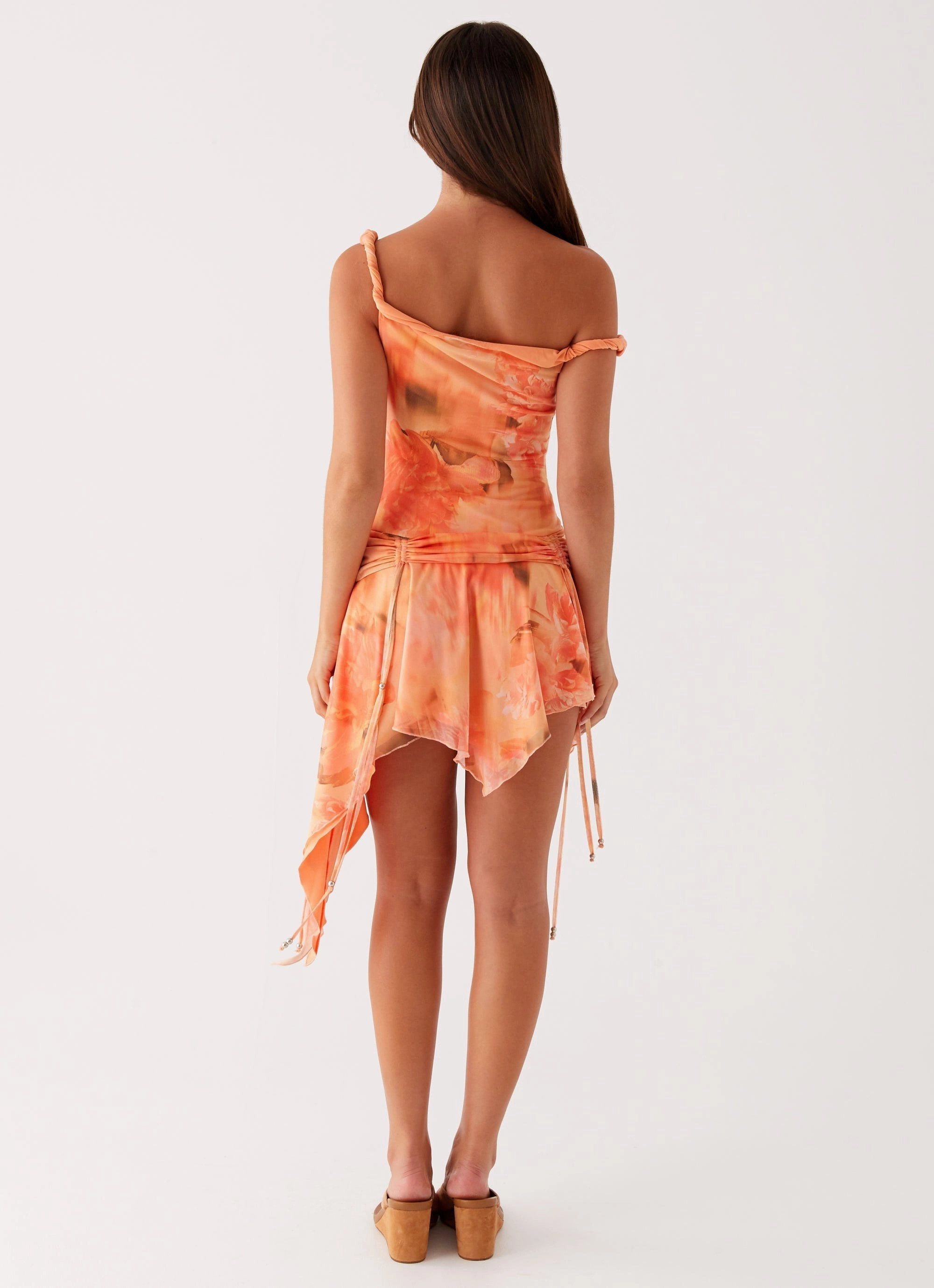 Tailored Fit Feminine Look Catch Up Mini Dress - Sunset Floral