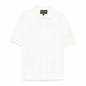 Emporio Armani Junior Logo Polo Shirt Breathable mesh lining