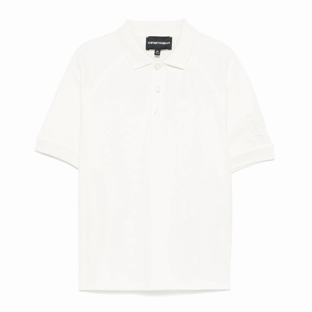 Emporio Armani Junior Logo Polo Shirt Breathable mesh lining