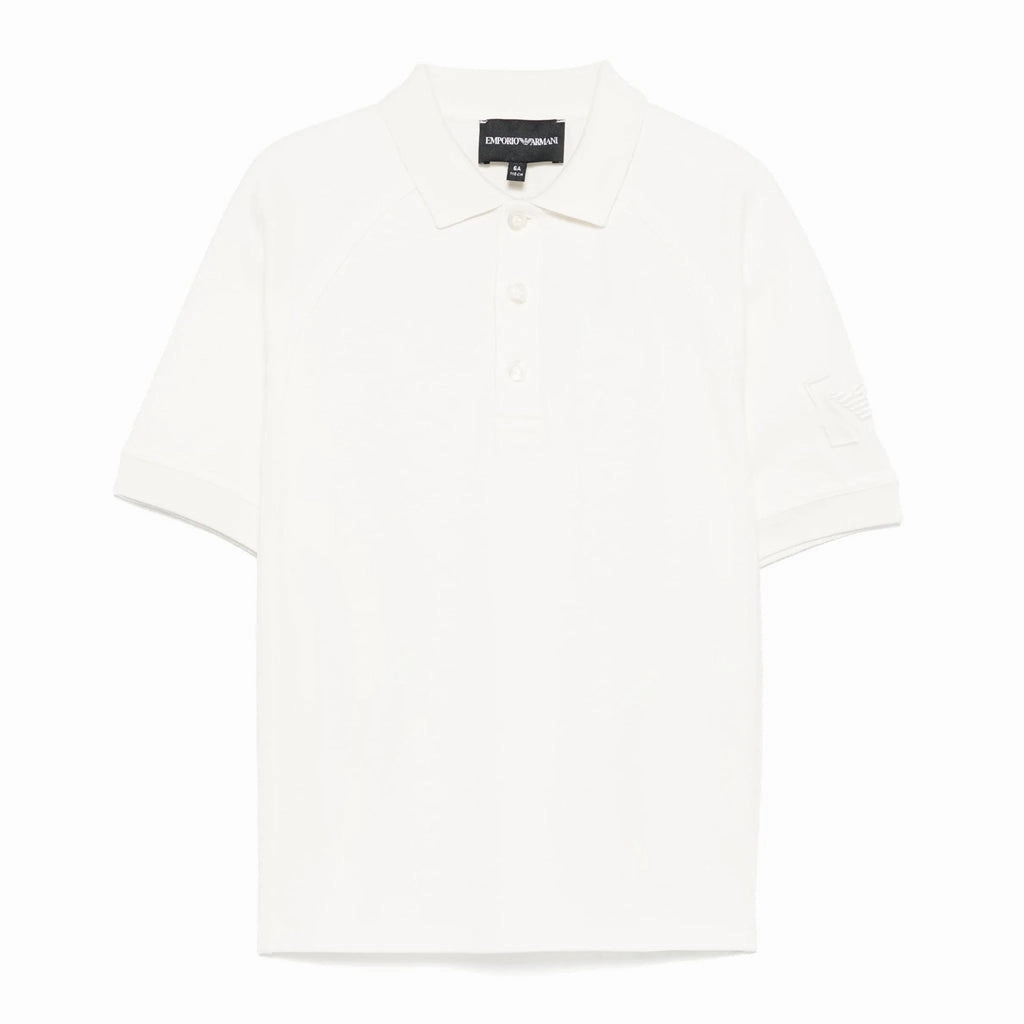 Emporio Armani Junior Logo Polo Shirt Mesh Lining TearResistant Blends