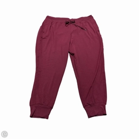 Multi Pocket Design Pants Lounge By Tek Gear In Maroon, Size: 1x