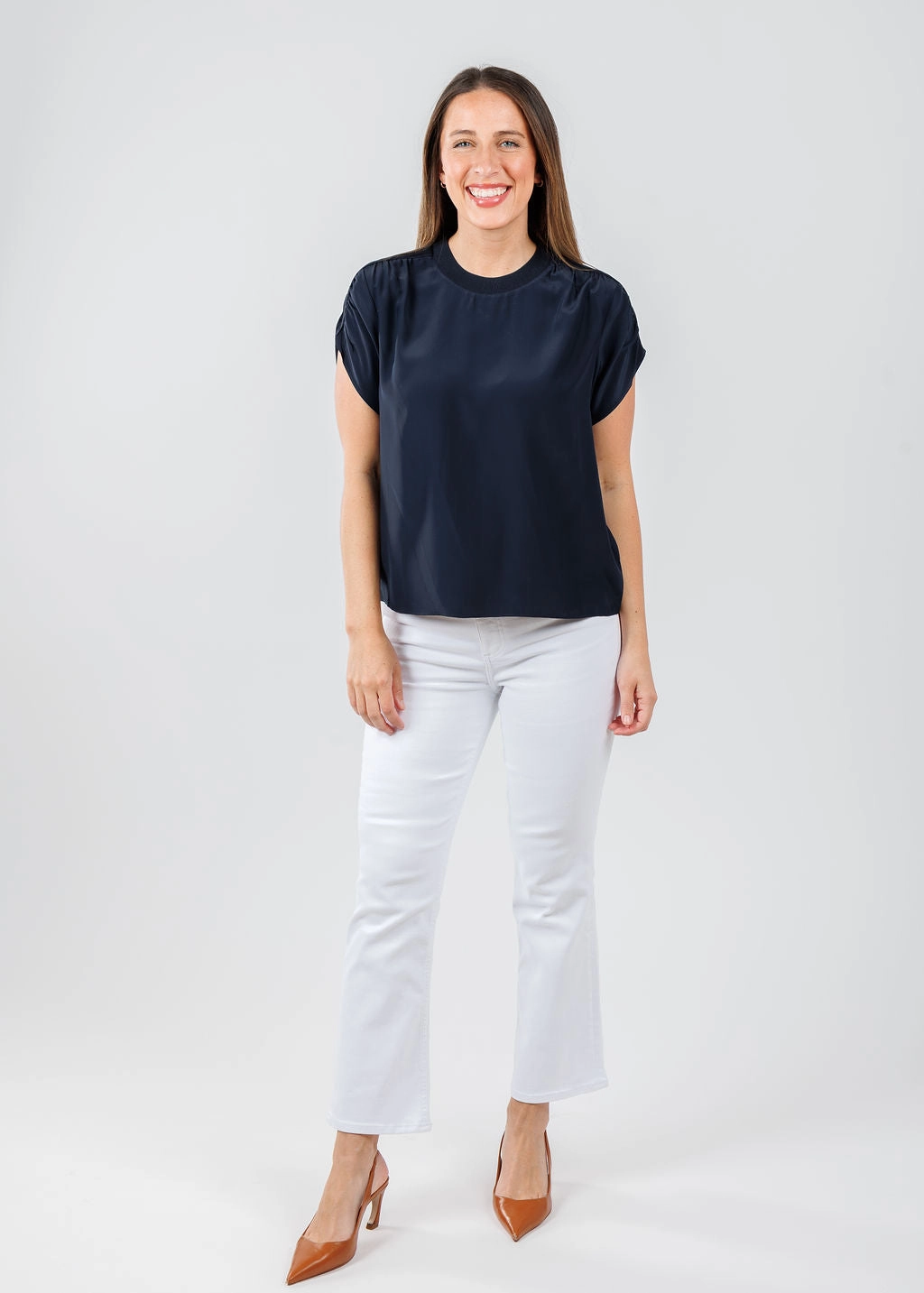 Walk Friendly Lennon High Rise Crop Boot Jeans - Vivid White