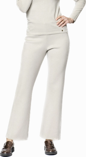 Monique Milano-Knit Boot Leg Pants - Mist SmoothZipClosure