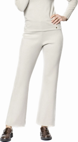 ripstop fabric Monique Milano-Knit Boot Leg Pants - Mist