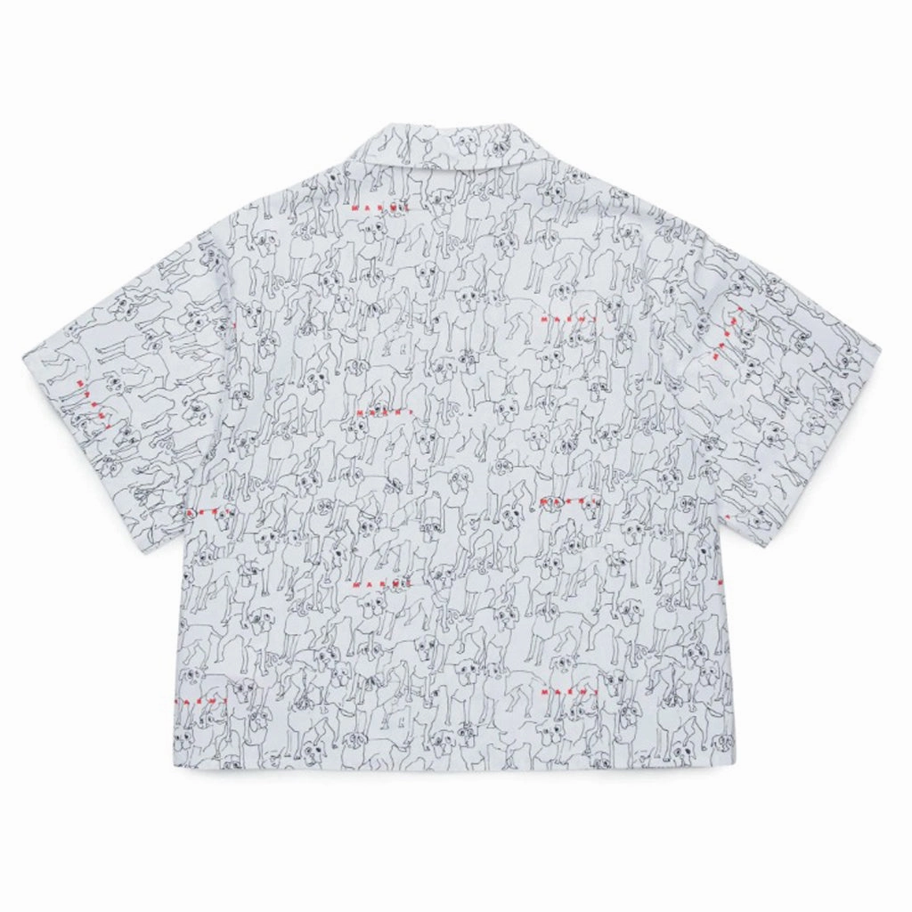 Cozy Knit Classic Polo Marni Kids Graphic Print Shirt