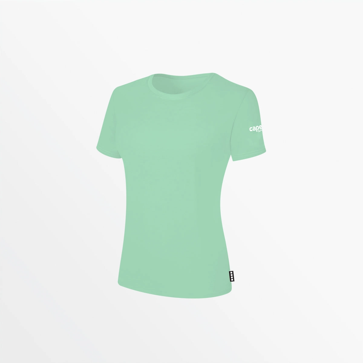 WOMEN'S BASICS TEE WITH SLEEVE LOGO Convertible Sleeve Adaptation WaterRepellent Finish