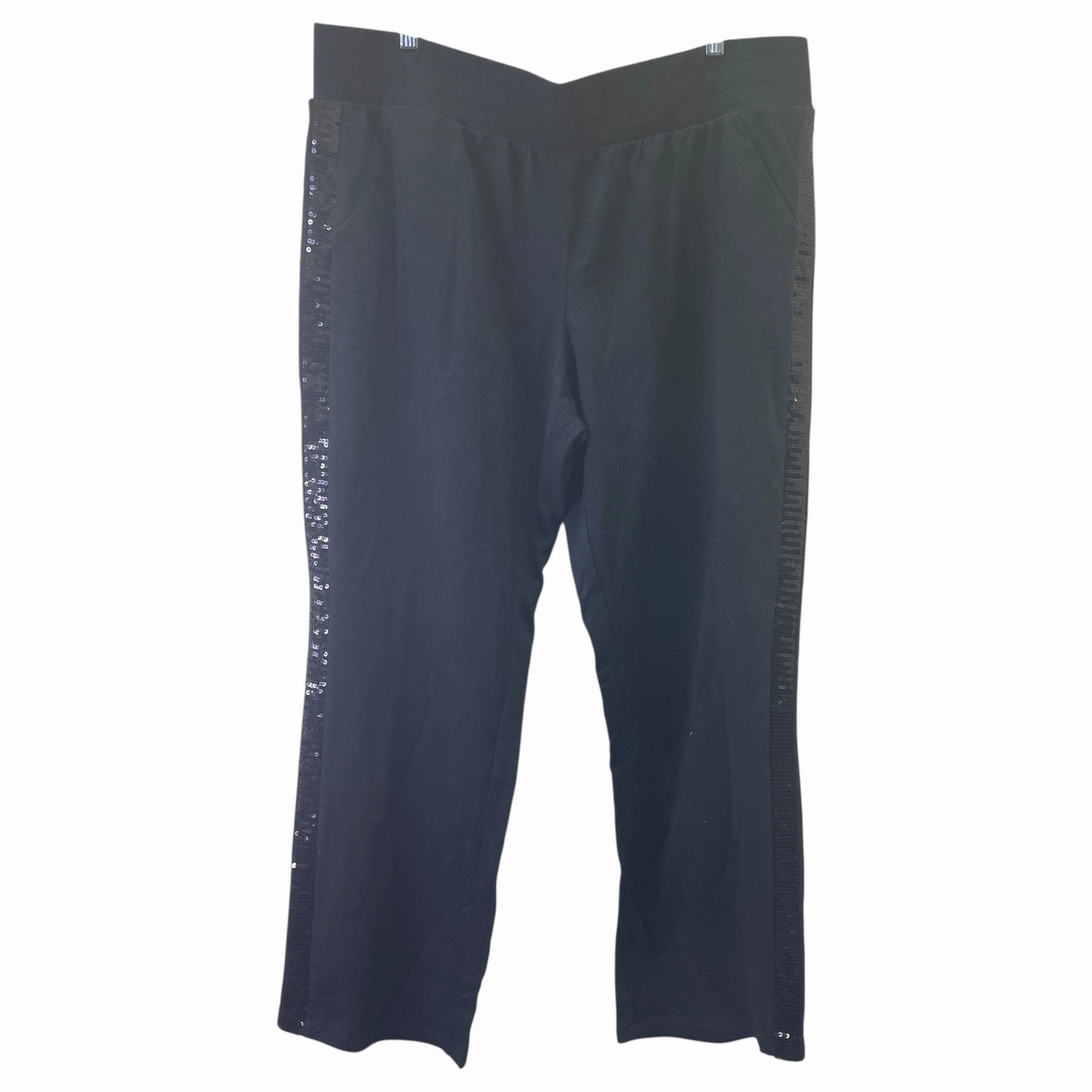 Pants Lounge By Quaker Factory In Black, Size:Xl Reinforced Pockets Breathable wear