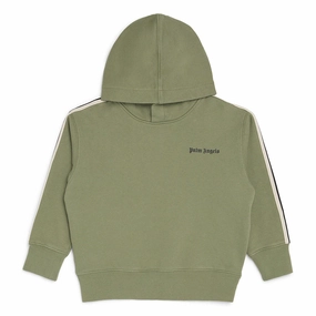Palm Angels Kids PA Minitrack Regular Hoodie Tapered Side Panels