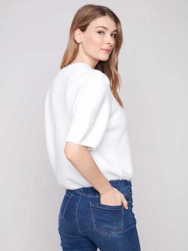 Biodegradable Fiber Composition Charlie B. Balloon Sleeve Sweater- Multiple Colors