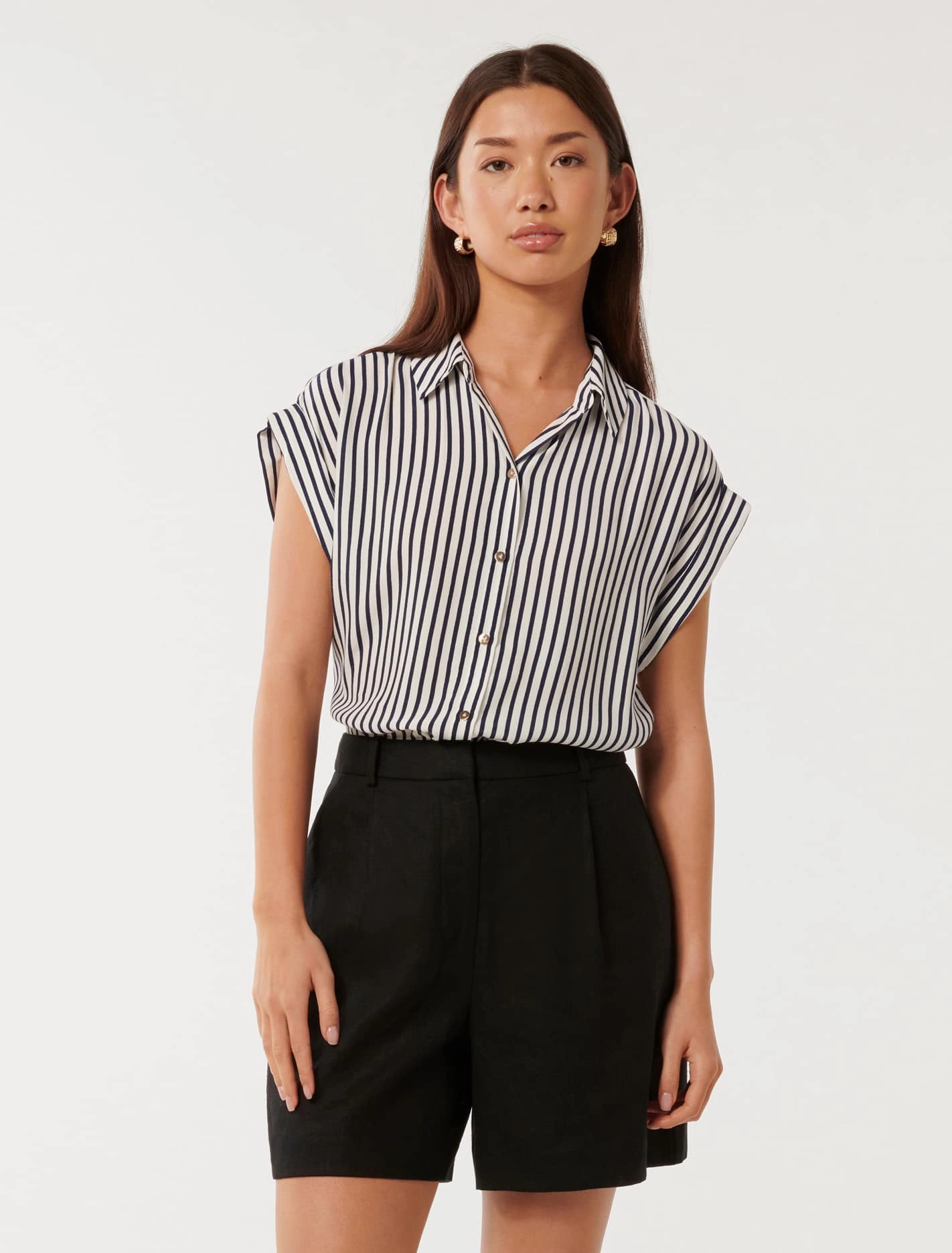 Rhea Easy Striped Shirt Torsion Support Structure