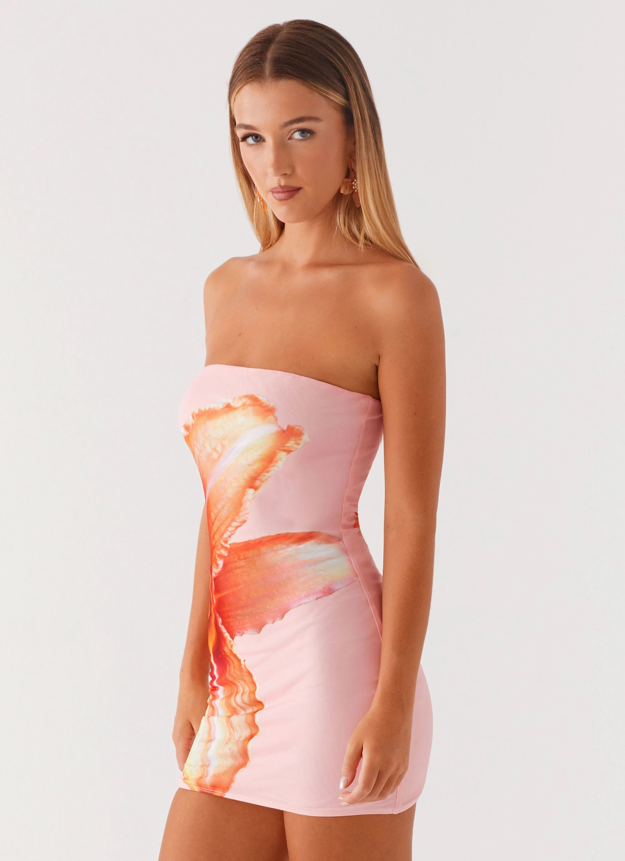 Full Bloom Mini Dress - Pink Vibrant Edge Vibrant Light