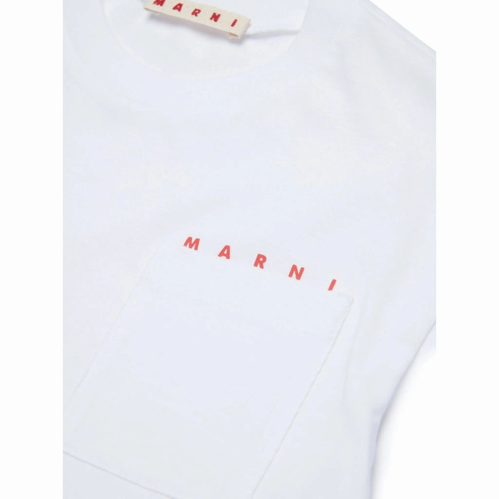 Breathable knit Premium Cotton Blend Marni Kids Logo T-shirt