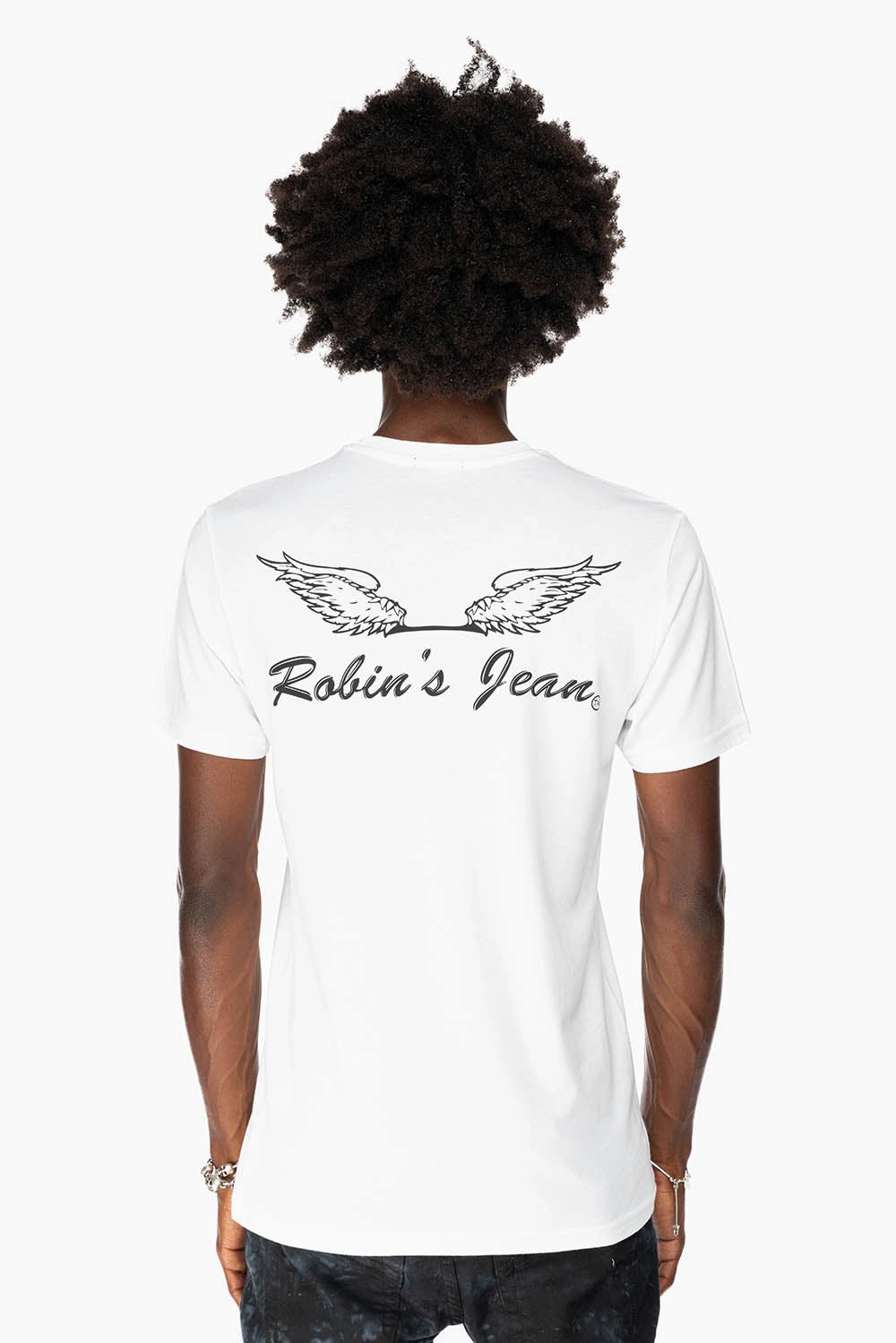 budget-friendly ROBIN??S LOGO WINGS TEE IN WHITE BLACK