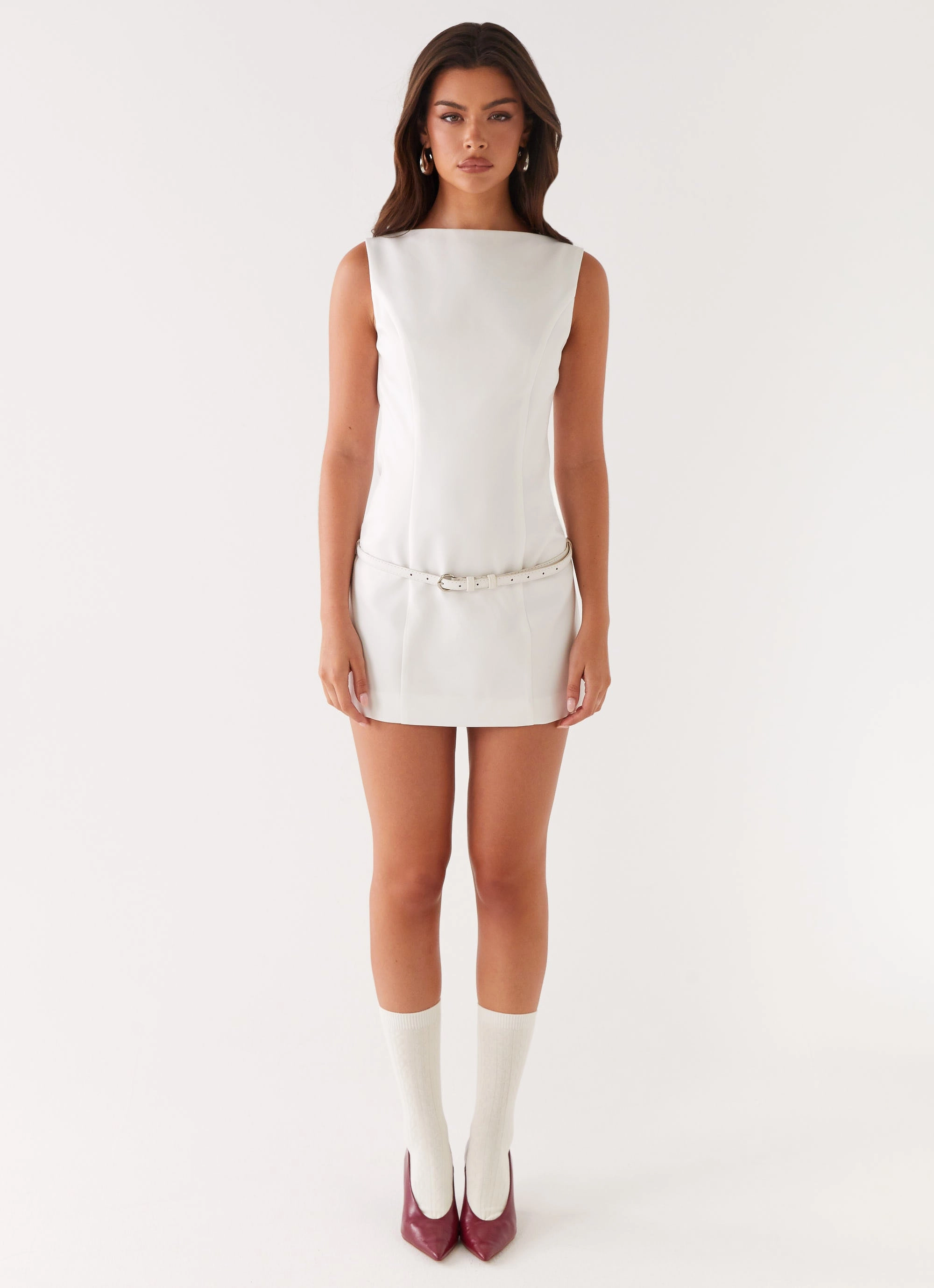 Jaci Mini Dress - White Fresh Outfit