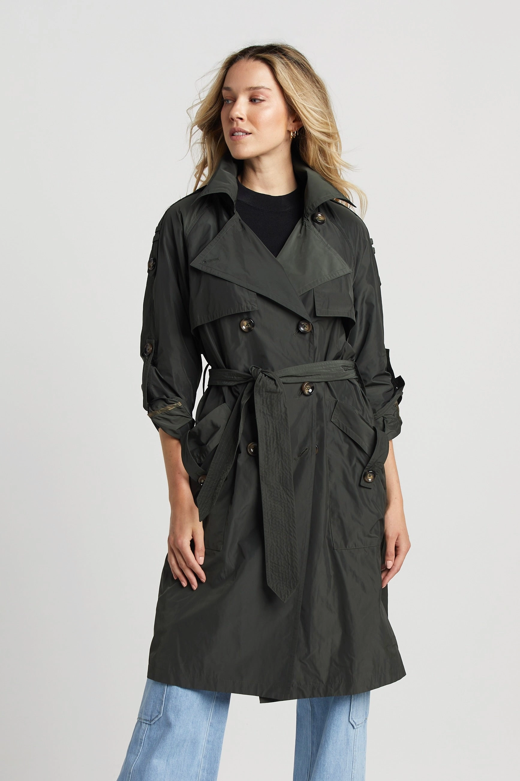 Clean Outer Raphael Trench Coat - Cilantro