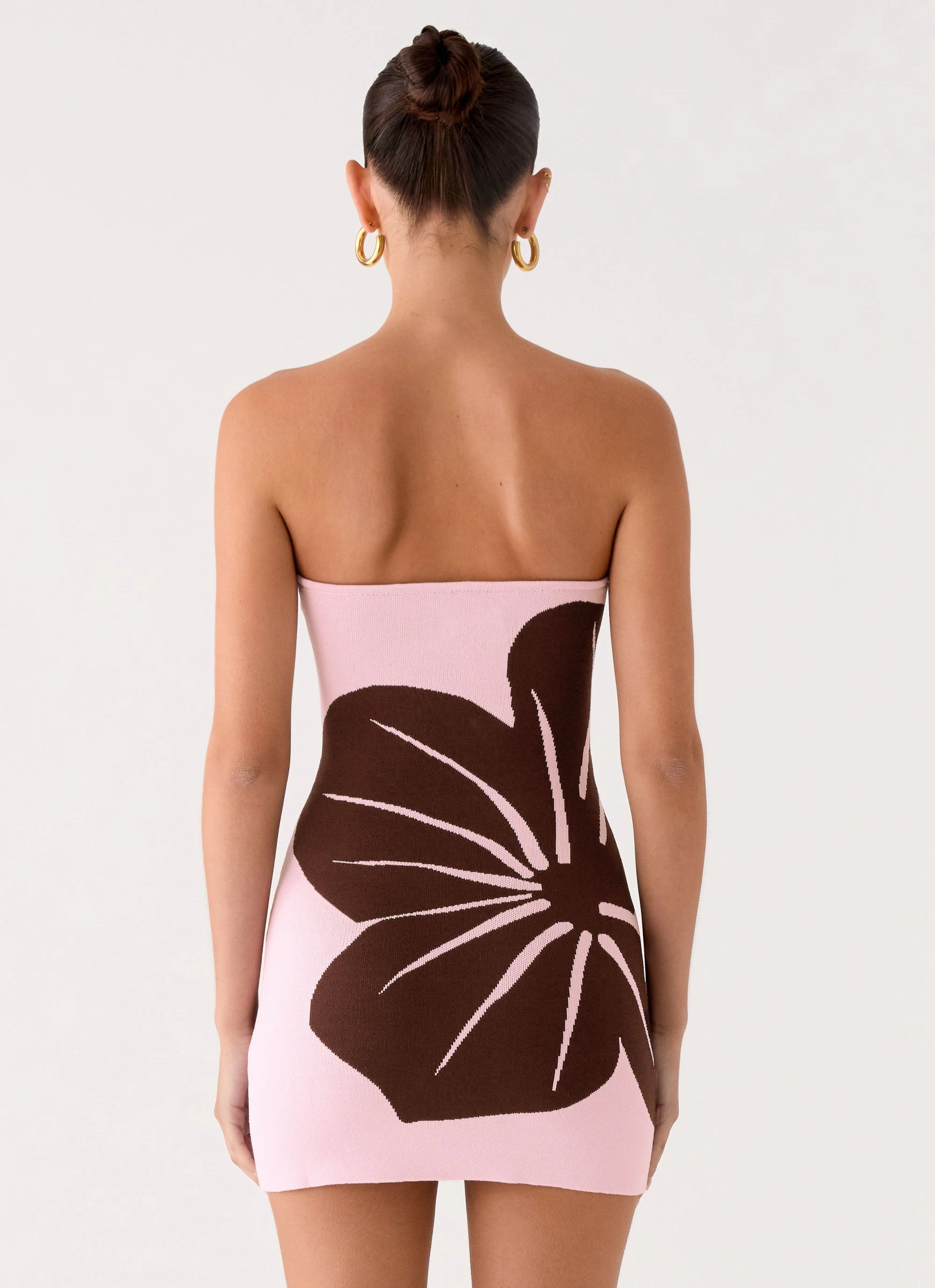 Kader Strapless Knit Mini Dress - Espresso Meadow Versatile Layering Youthful Style