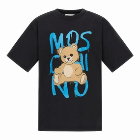 Layering Options Outdoor Style Trend Moschino Kids Teddy Logo Maxi T-shirt