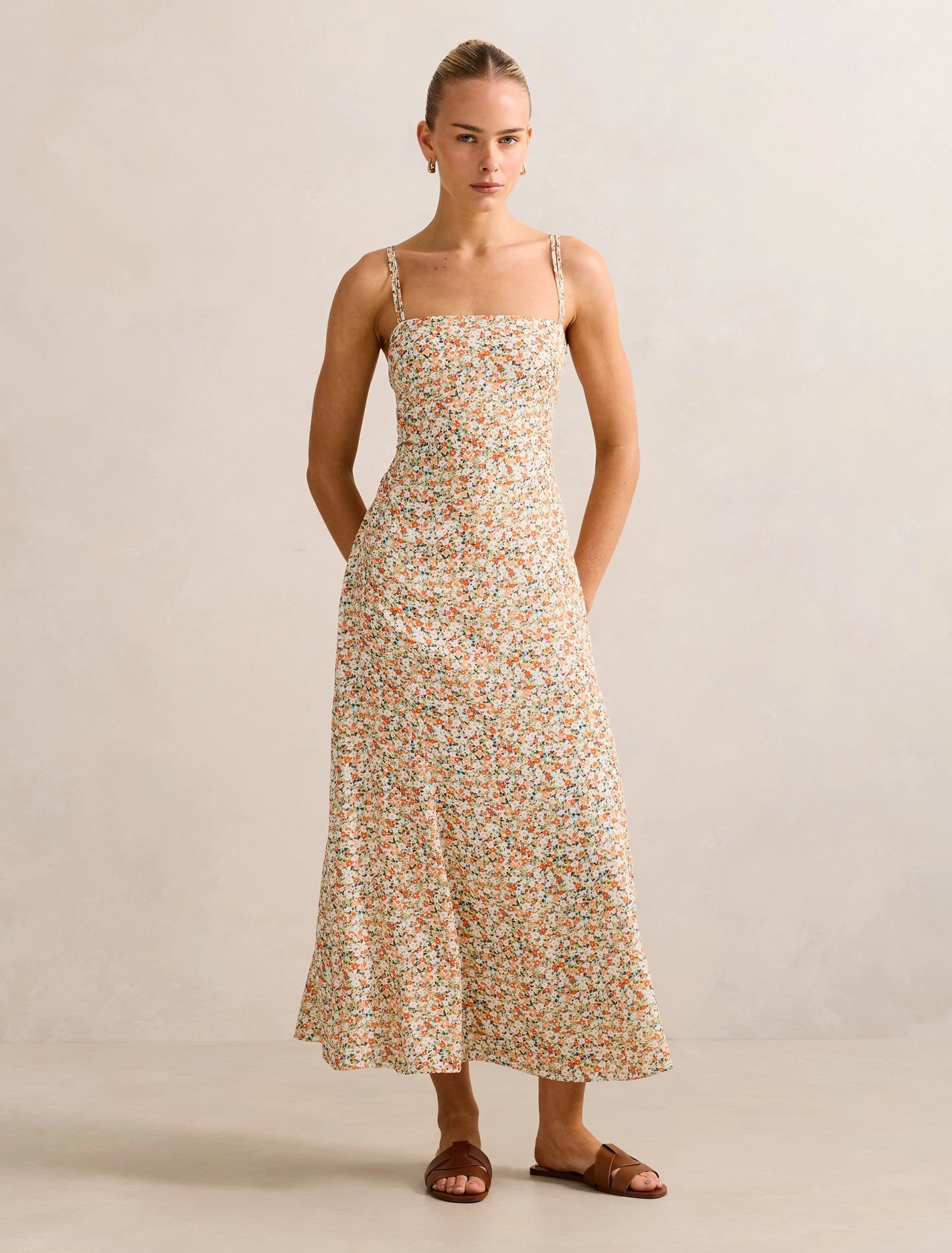 Georgina Strappy Midi Dress Party Perfect