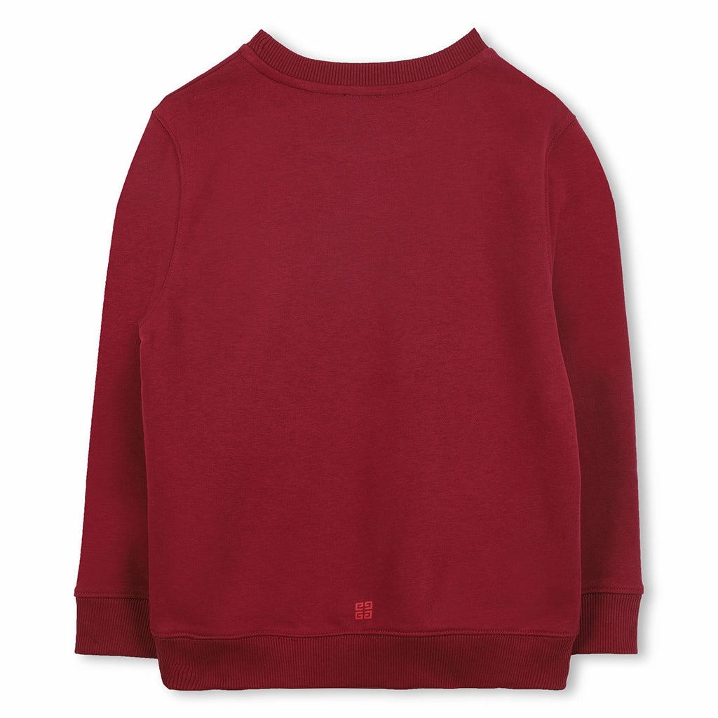 Givenchy Kids Logo Sweatshirt Reinforced Hemline Comfortable Cotton
