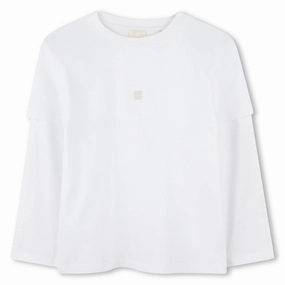 Givenchy Kids Logo T-shirt Sustainable Long sleeved warmth