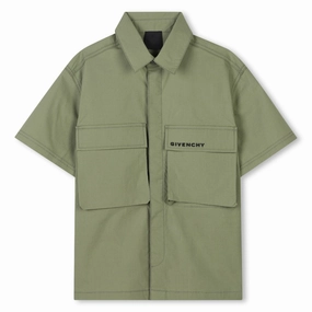 Givenchy Kids Safari Shirt LightReflectiveTrim Quick Release Fastener