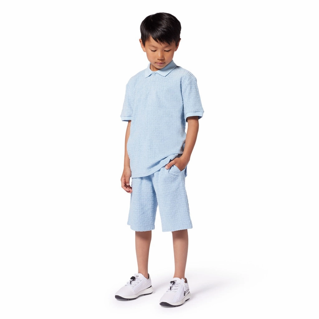Interlock Stitching Givenchy Kids Terry Four G Polo T-shirt