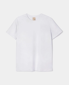 Outdoor Style Trend Low Impact Dye Slim Fit Crew Neck T-Shirt - White