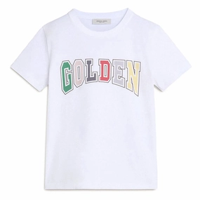 Relaxed Design tall size Golden Goose Journey Boy??s T-shirt Cotton Jersey With Multicolour Print