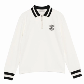 Golden Goose Polo Sweatshirt VentilatedMeshPaneling Ribbed Collar Style