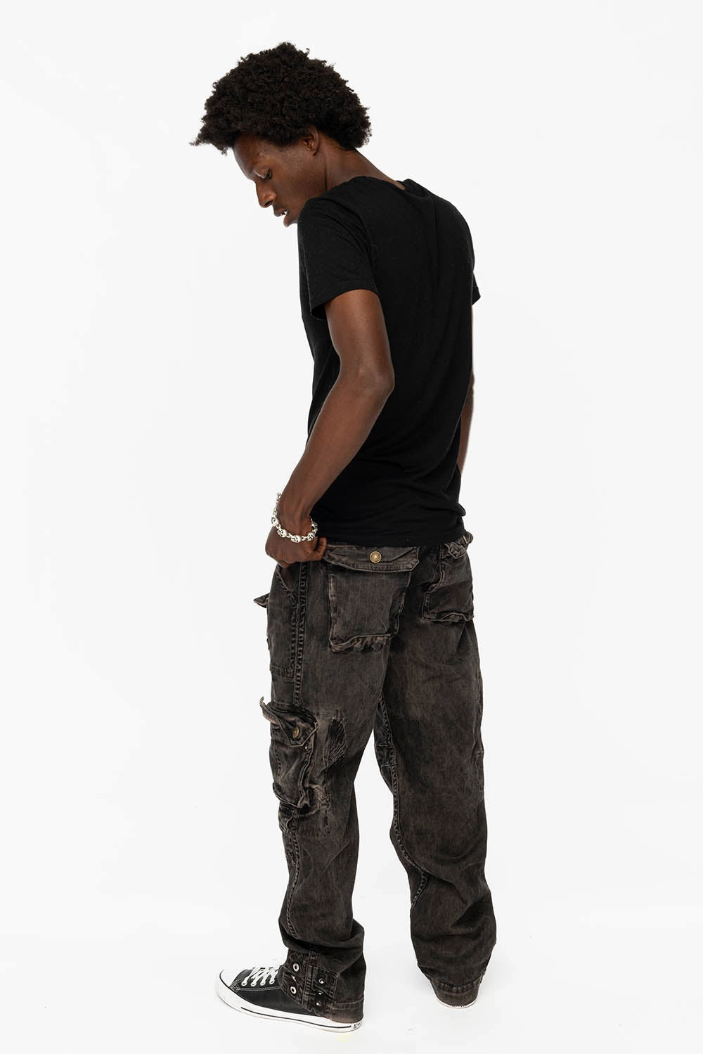 Effortless Choice ORIGINAL ROBIN??S JEAN CALL OF DUTY CARGO PANTS IN VINTAGE CHARCOAL WASH