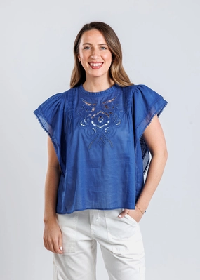 Casual Comfort Love Blouse - Blue