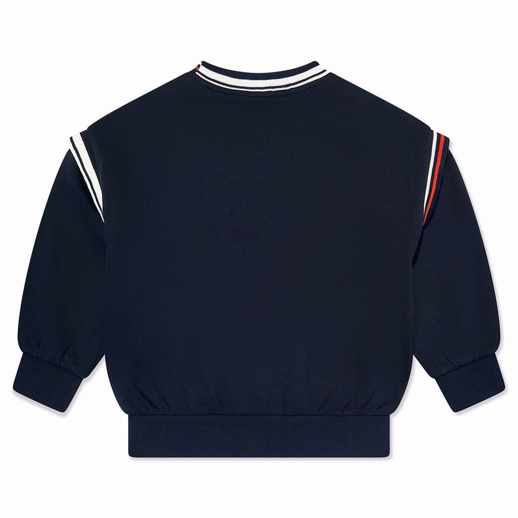 Taped Neckline Emporio Armani Junior Logo-embroidered Cotton Jumper