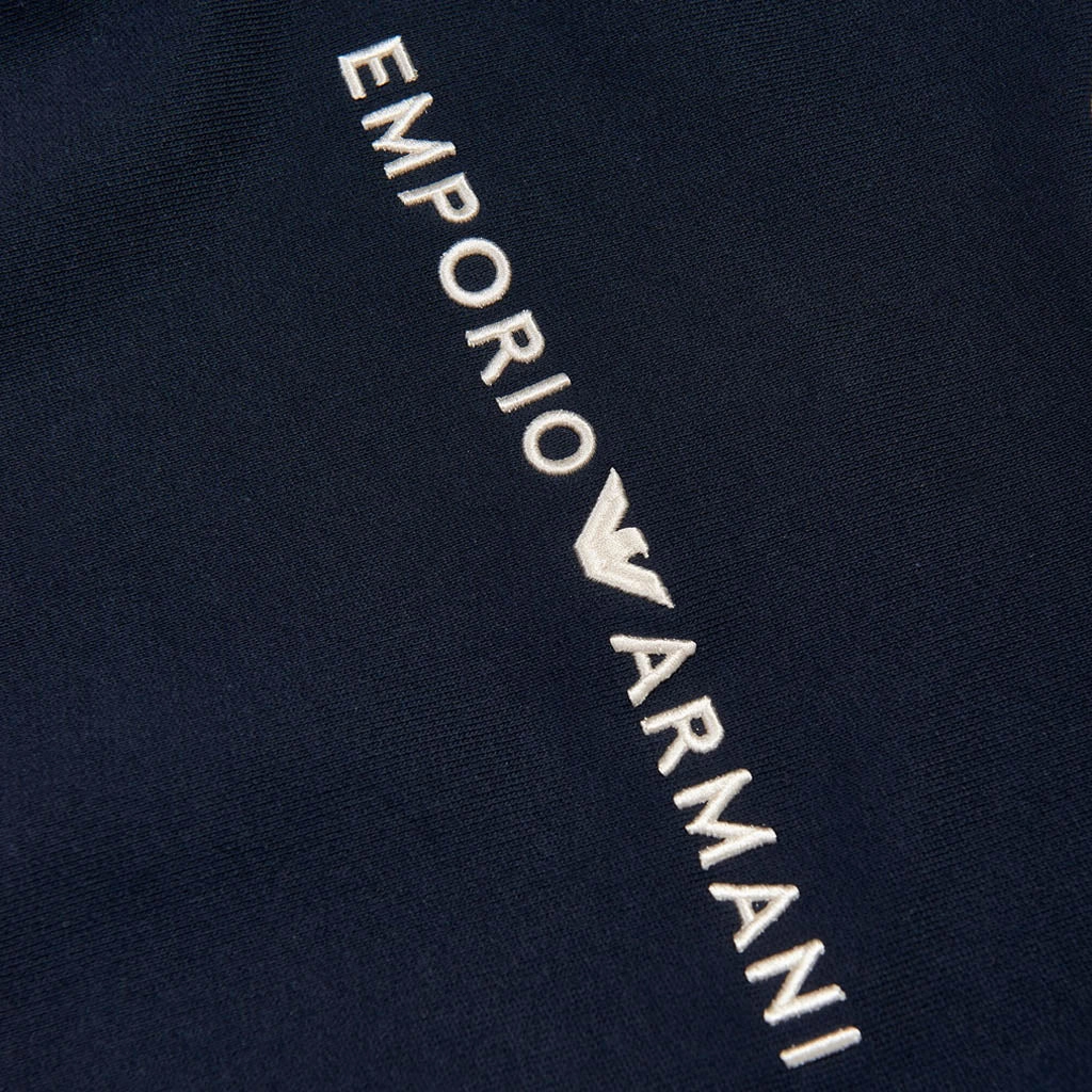 Emporio Armani Junior Logo-embroidered Cotton Jumper Long Sleeve Shirt