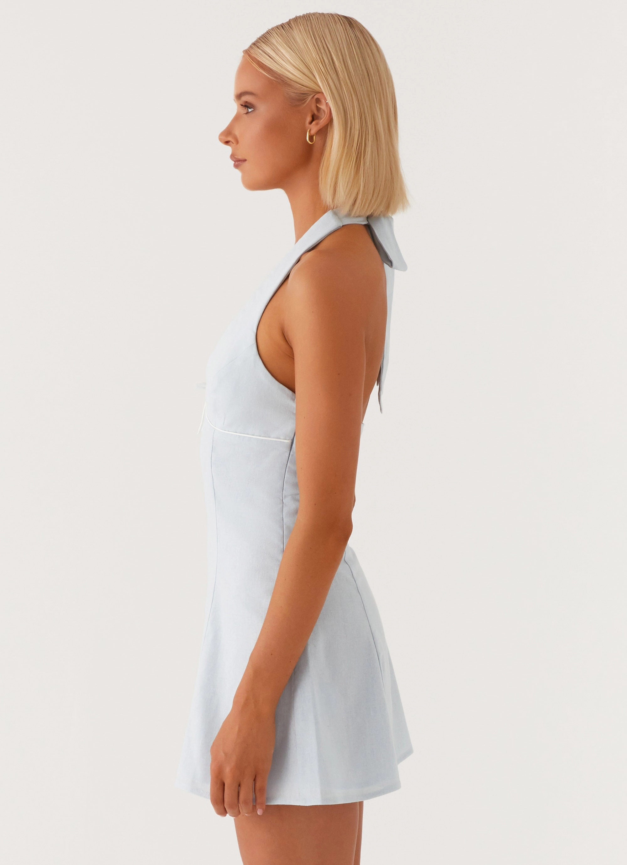 Bronte Mini Dress - Blue tailored look