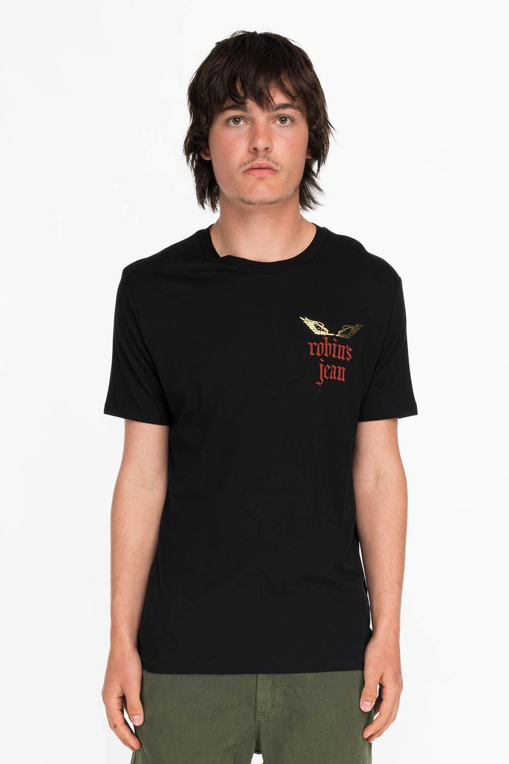 DRAGON KNIGHT TEE WITH GOLD FOIL PRINT IN BLACK Casual and cool