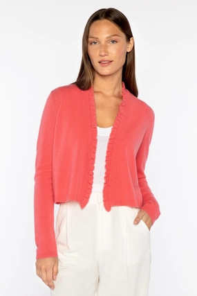 Chill Fit Ruffle Trim Cardigan