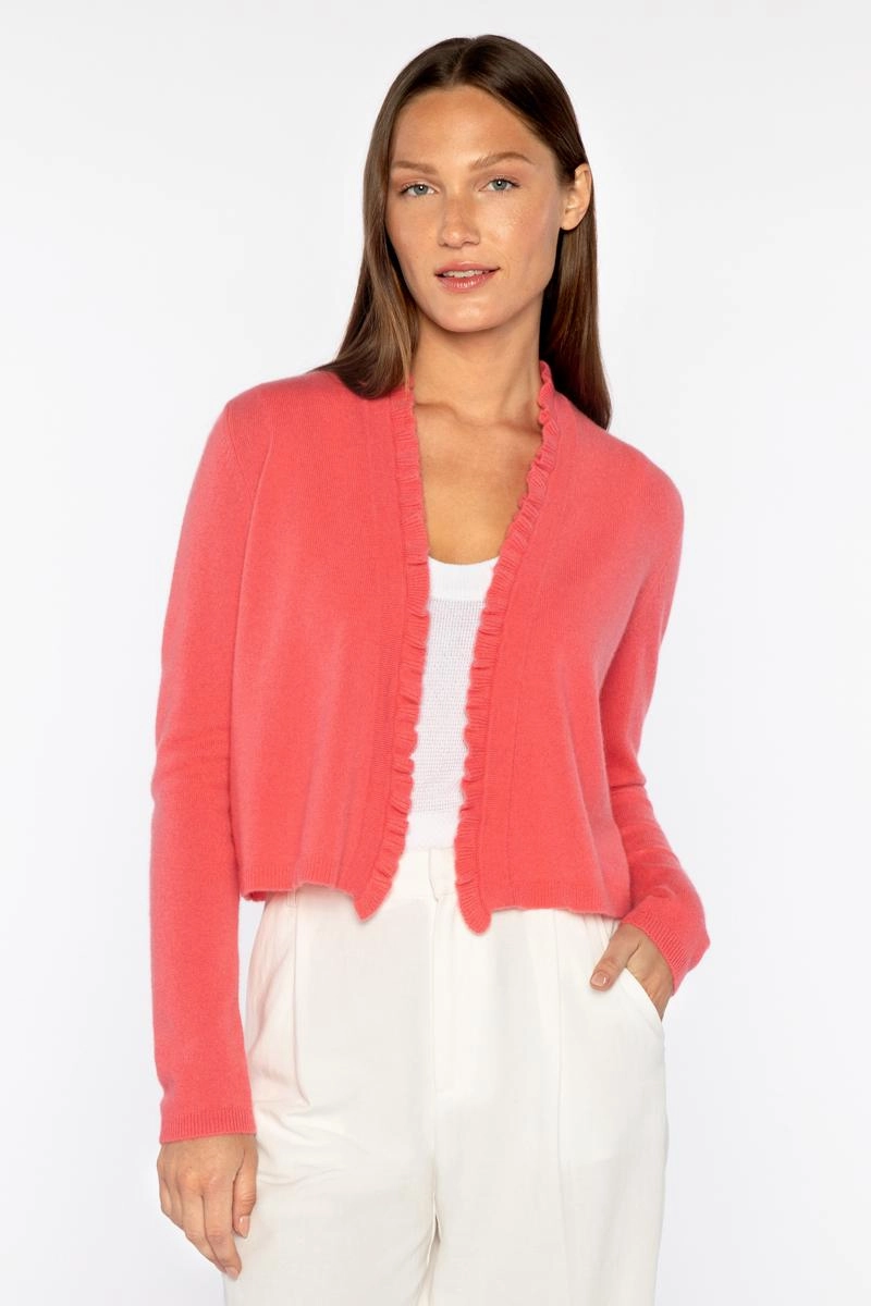 Chill Fit Ruffle Trim Cardigan