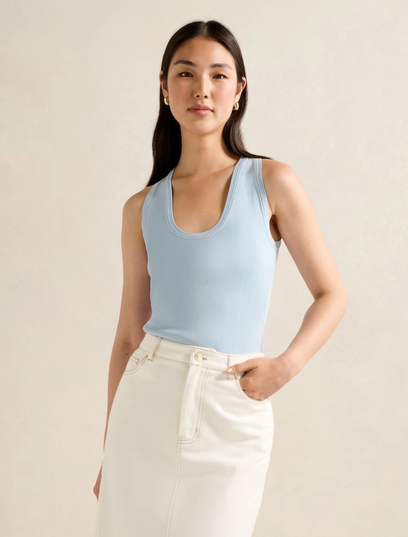 BreathableBack Adaptive Fit Technology Harley Scoop Neck Tank Top