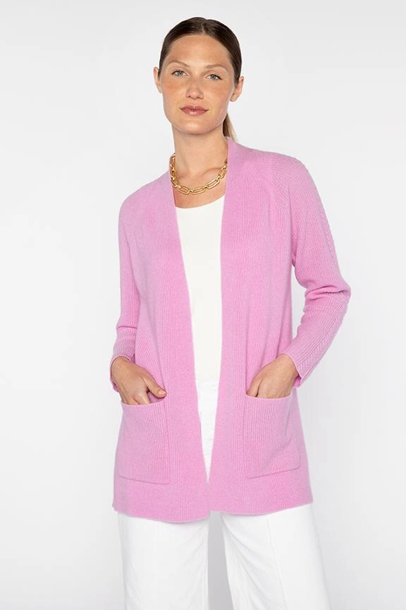 Soft Layers Knit Essentials Easy Cable Detail Cardigan