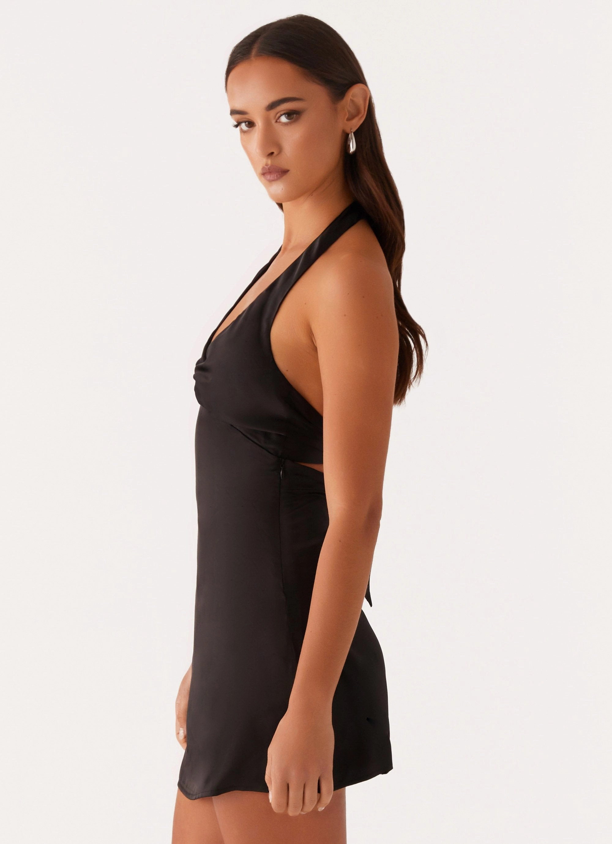 Formal Style Body Harmony Heavy Hearted Mini Dress - Black