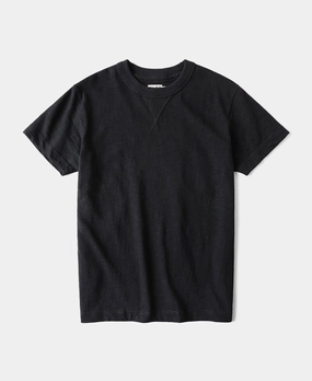 Relaxed Look Heavyweight Cotton Gusset Tubular T-Shirt - Black