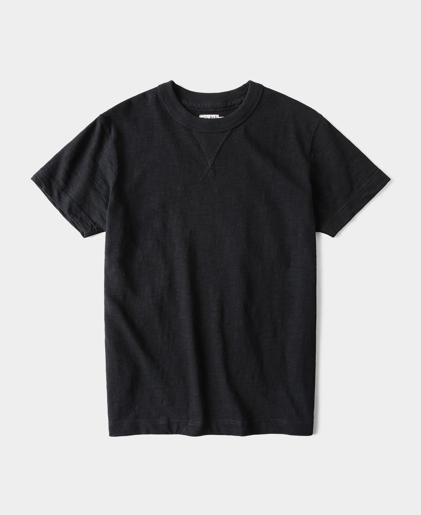 Relaxed Look Heavyweight Cotton Gusset Tubular T-Shirt - Black