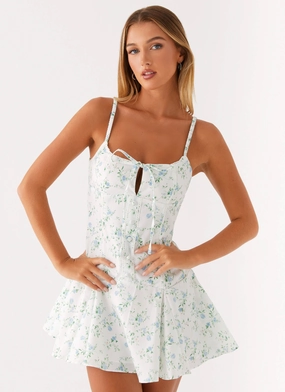 Helena Mini Dress - Vintage Ditsy Floral Timeless Layering