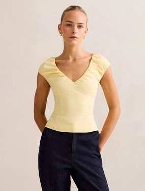 Mira V Neck Top Warm Layer Minimalist Styling