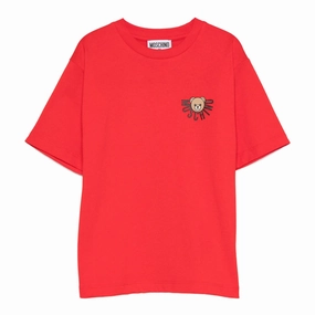 Moschino Kids Teddy Logo Maxi T-shirt Sun Protection Comfort Stretch