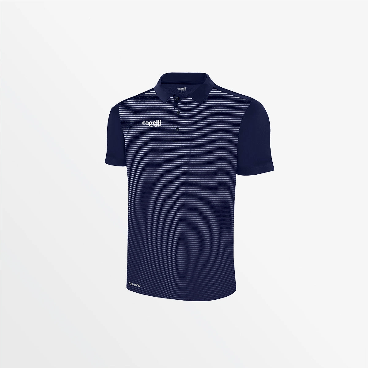 MEN'S CLASSIC SMALL STRIPE POLY POLO Reflective details MultiPocketDesign