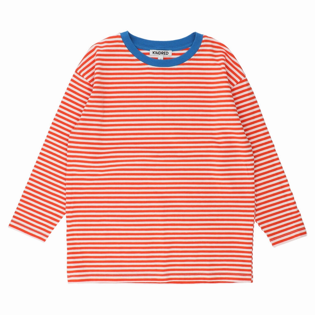 Durable Reinforced Elbows SnagFreeKnit Contrast-Trim Striped T-Shirt