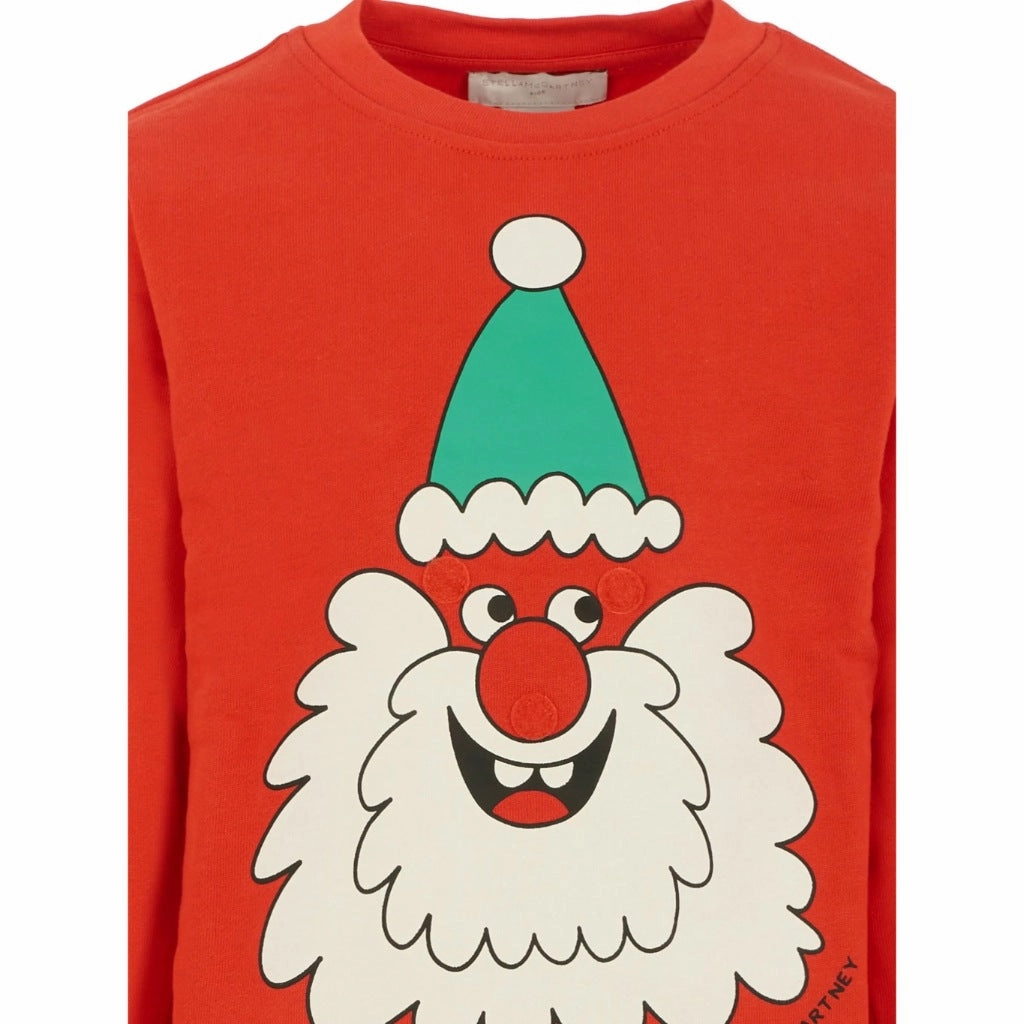 Stella McCartney Kids Xmas Yeti Fleece Sweatshirt MultiLayer Stitching