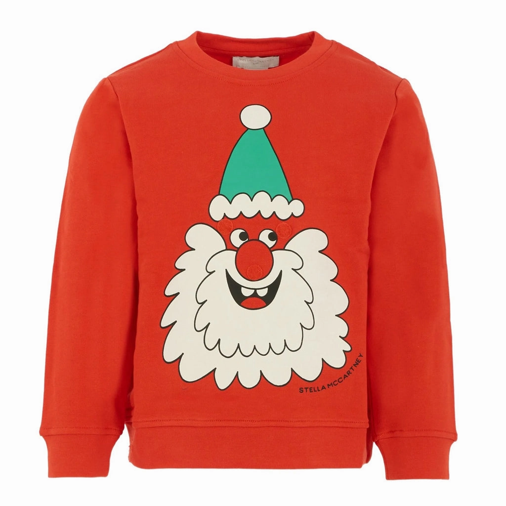 Stella McCartney Kids Xmas Yeti Fleece Sweatshirt Sporty Style